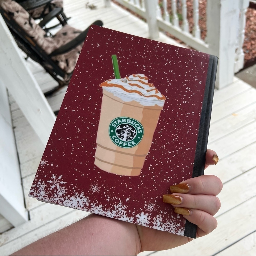 Handmade Starbucks Christmas Composition Notebook - Picture 2 of 2